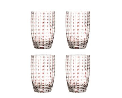 BRINLEY stiklinių rinkinys (4 vnt), BROWN