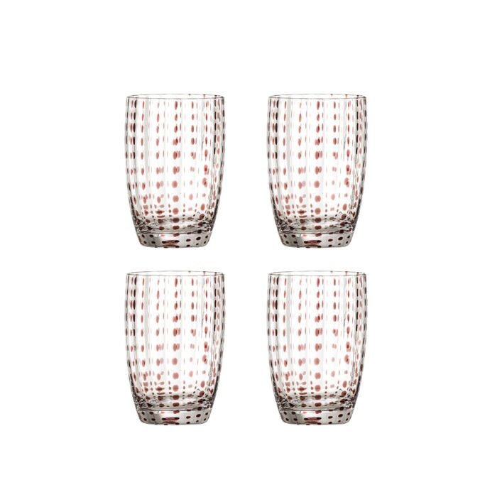BRINLEY stiklinių rinkinys (4 vnt), BROWN