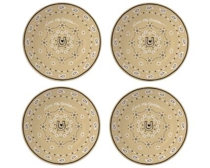 Desertinių lėkščių rinkinys ROSVIK BEIGE (4 vnt)