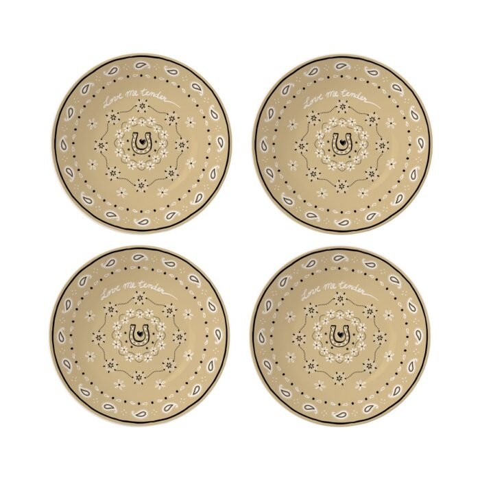 Desertinių lėkščių rinkinys ROSVIK BEIGE (4 vnt)