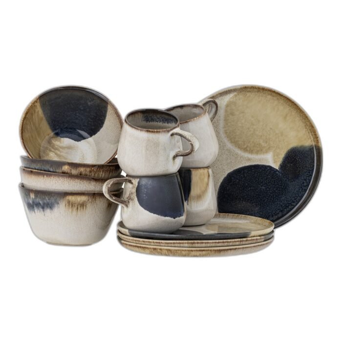 Jules Breakfast Set, Blue, Stoneware