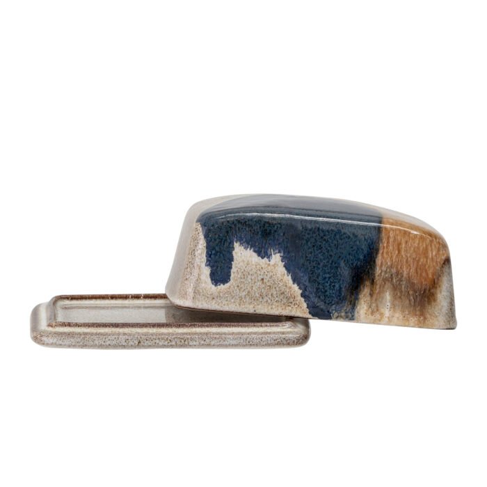 Jules Butter Box, Blue, Stoneware