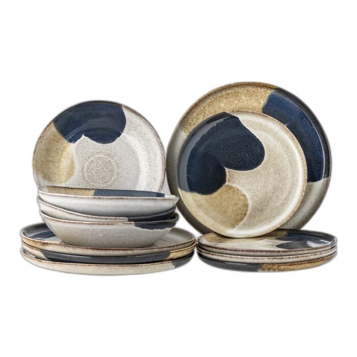 Jules Dinnerware Set, Blue, Stoneware