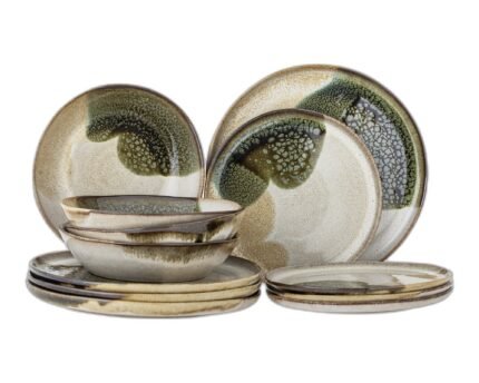 Jules Dinnerware Set, Green, Stoneware