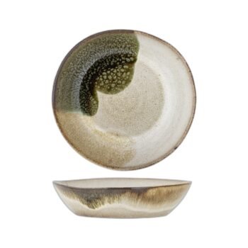 Jules Plate Deep, Green, Stoneware