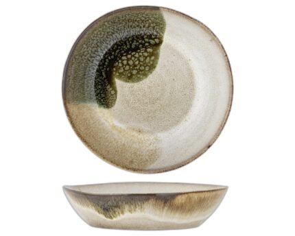 Jules Plate Deep, Green, Stoneware