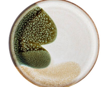Jules Plate, Green, Stoneware