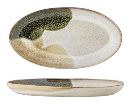 Jules Serving Plate, Green, Stoneware
