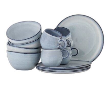 Sandrine Breakfast Set, Blue, Stoneware