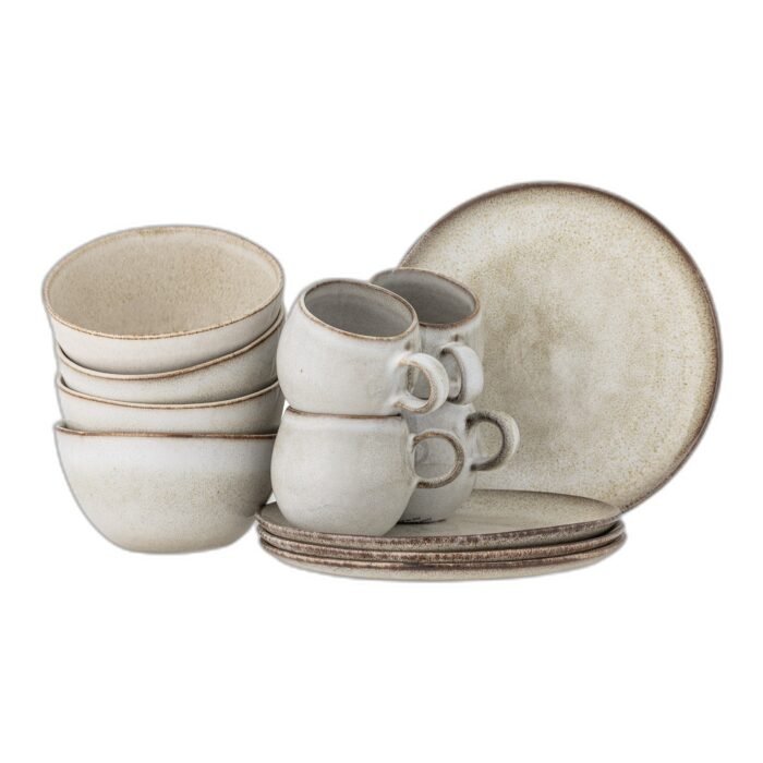 Sandrine Breakfast Set, Nature, Stoneware