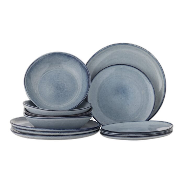 Sandrine Dinnerware Set, Blue, Stoneware