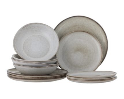 Sandrine Dinnerware Set, Nature, Stoneware