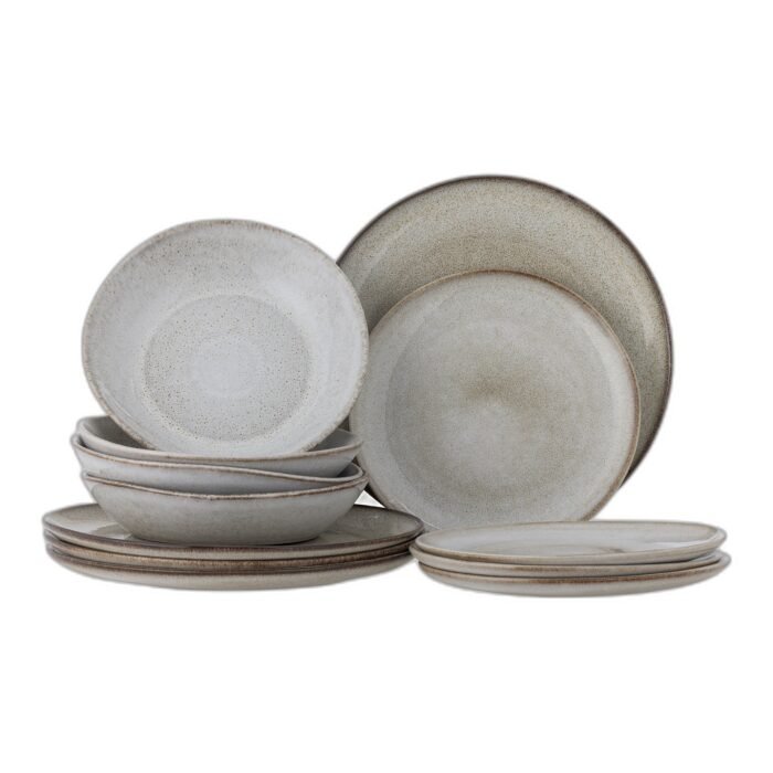 Sandrine Dinnerware Set, Nature, Stoneware