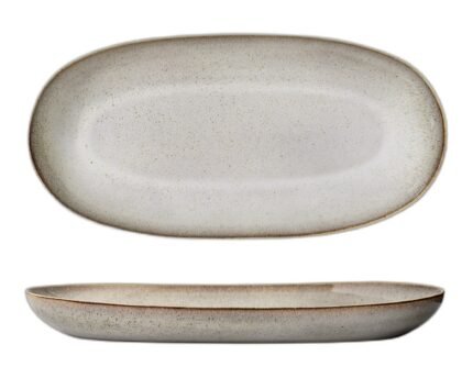 Sandrine Serving Plate, Nature, Stoneware