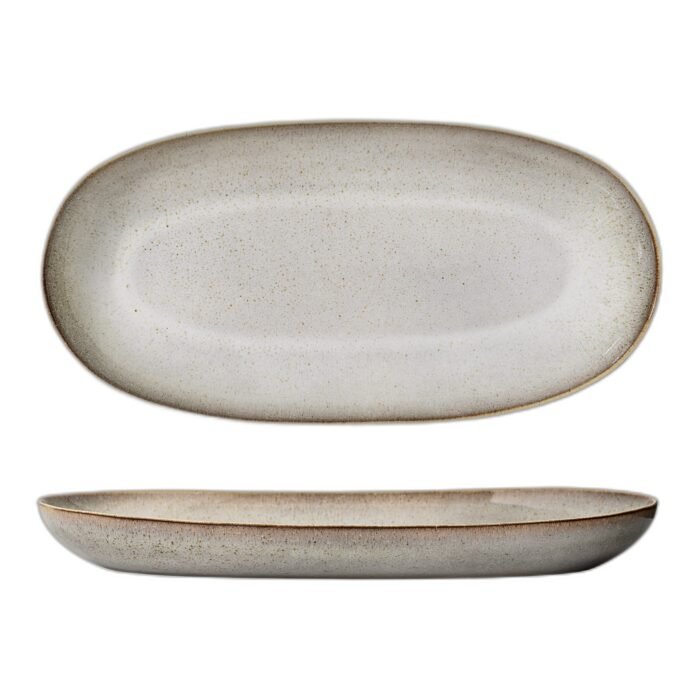 Sandrine Serving Plate, Nature, Stoneware