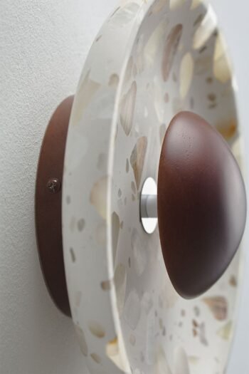 Sieninis LED šviestuvas GIULIANO, Smėlinis terrazzo