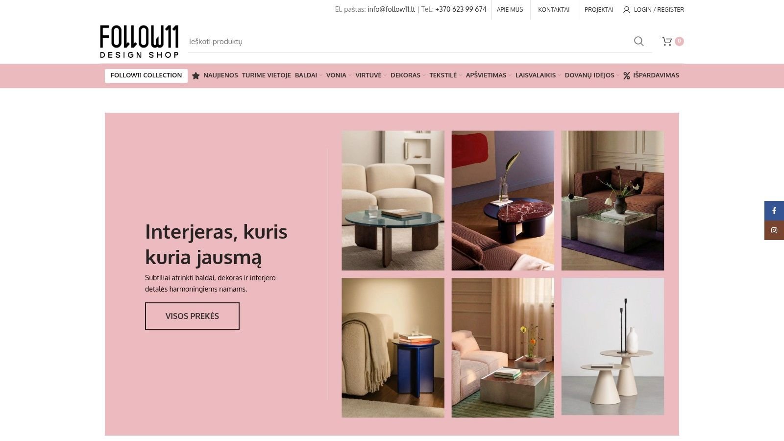 Screenshot from https://follow11.lt