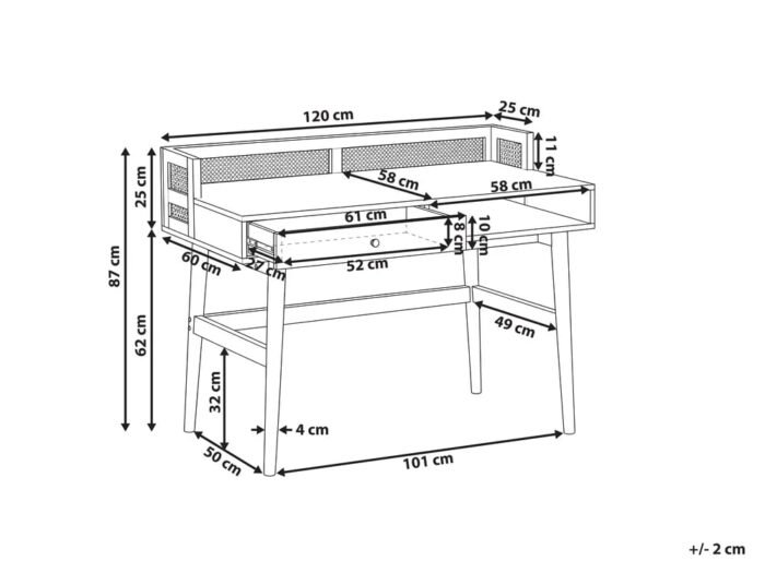 Darbo stalas ARVID 120x60 cm