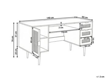 Darbo stalas LEIF 140x60 cm