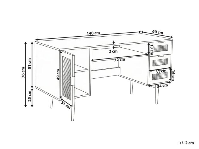 Darbo stalas LEIF 140x60 cm