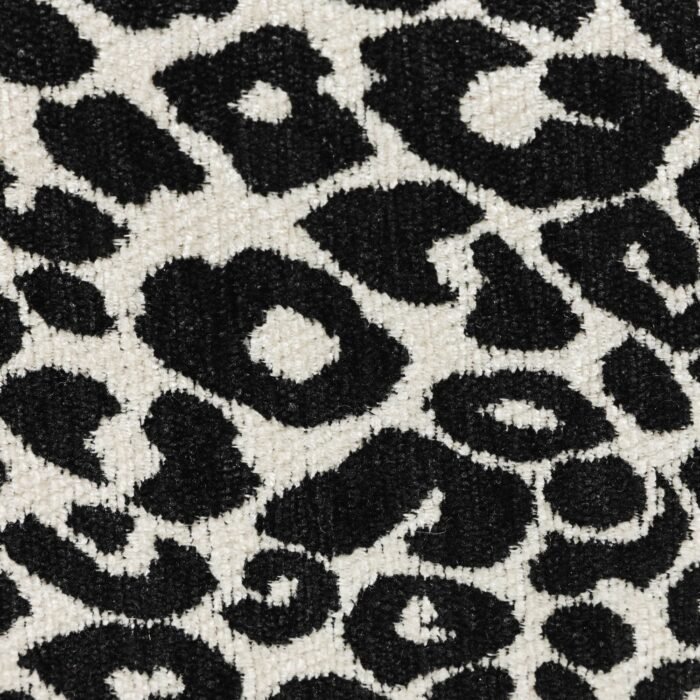 Fotelis MIKADO, leopardo raštas, juoda ir balta