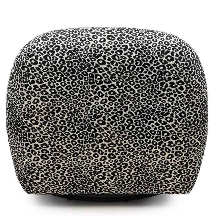 Fotelis MIKADO, leopardo raštas, juoda ir balta