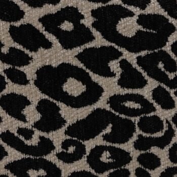 Fotelis MIKADO, leopardo raštas, smėlio ir juoda