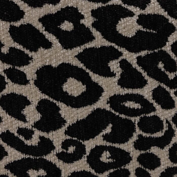 Fotelis MIKADO, leopardo raštas, smėlio ir juoda