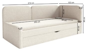 Jaunuolio lova CUDDY 90cm