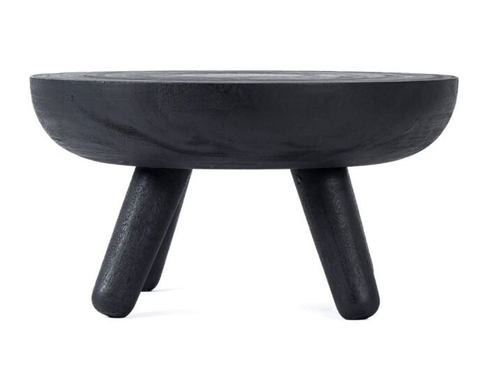 Kavos staliukas LOSTEN, juodas, Ø75 cm