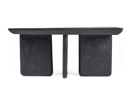 Kavos staliukas OBSIDIAN, juodas, 100x50 cm