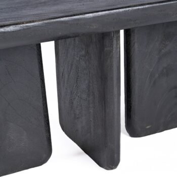Kavos staliukas OBSIDIAN, juodas, 100x50 cm