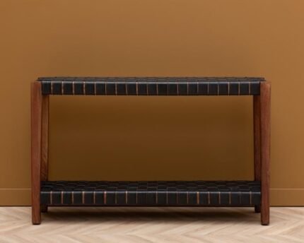 Konsolinis staliukas su pinta oda, 130 cm