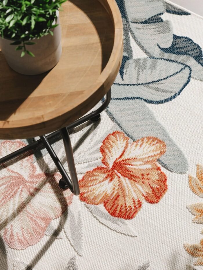 Lauko kilimas FLORA su tropinėmis gėlėmis, 5 dydžiai
