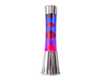 Lava lempa Chrome Base, raudona-violetinė
