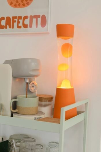 Lava lempa Orange Monochrome