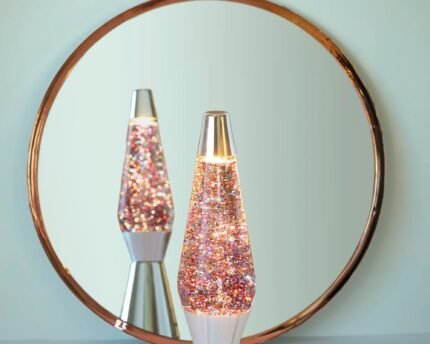 Lava lempa Pink Glitter Bullet