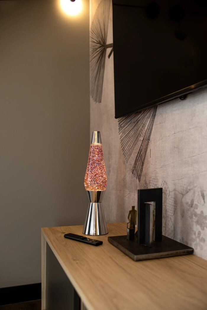 Lava lempa Pink Glitter Bullet