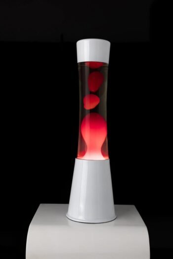 Lava lempa Red Tower, White Base