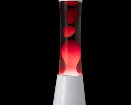 Lava lempa Red Tower, White Base