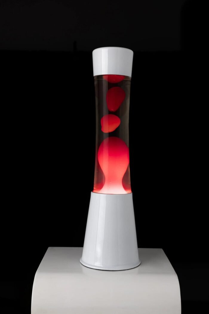 Lava lempa Red Tower, White Base
