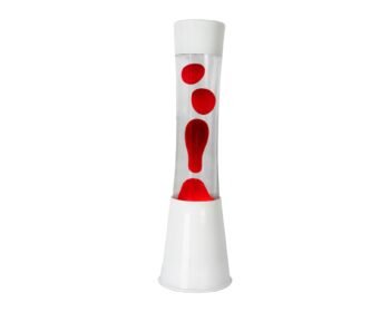 Lava lempa Red Tower, White Base