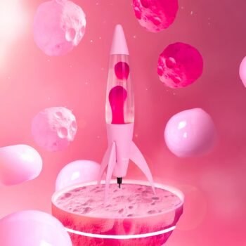 Lava lempa Rocket Monochromatic Pink