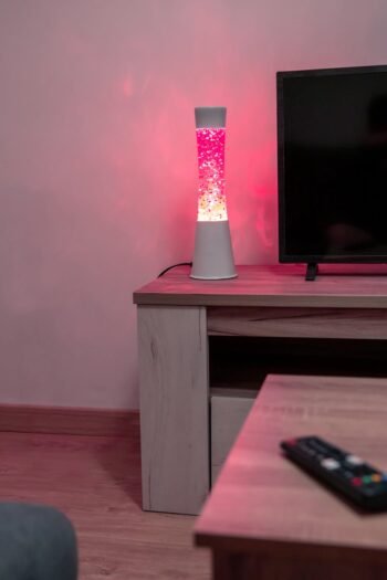 Lava lempa Tower Glitter Hearts