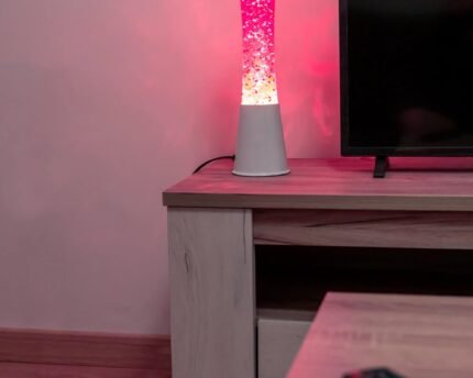 Lava lempa Tower Glitter Hearts