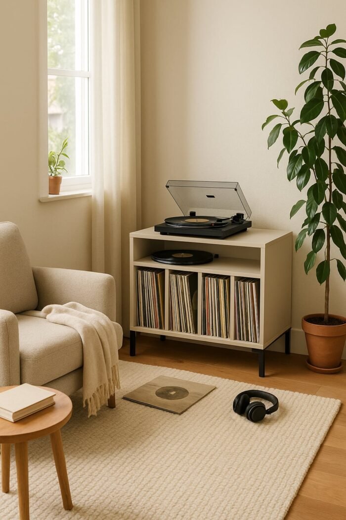 Lentyna MOSA vinilo plokštelėms, smėlio
