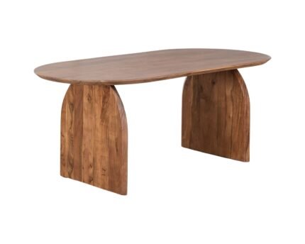 Ovalus akacijos medienos valgomojo stalas BEDUM STYLE Brown Ash (200x105 cm)