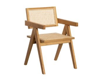 Ratano kėdė su porankiais LALI STYLE Brown Ash