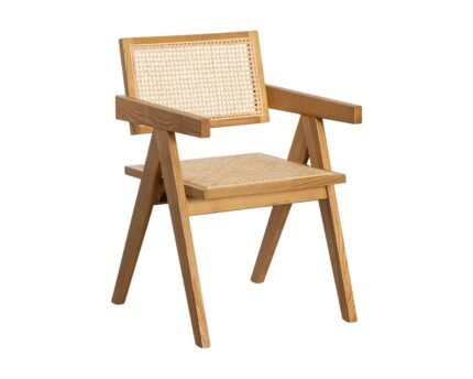 Ratano kėdė su porankiais LALI STYLE Brown Ash