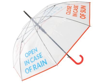 Skėtis "Open in Case of..." Transparent